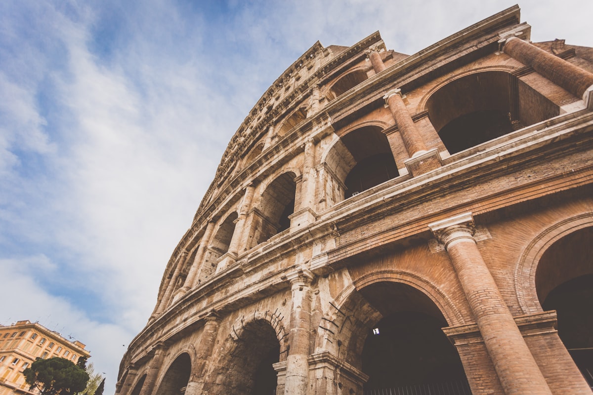 Roman Colosseum ancient ruins