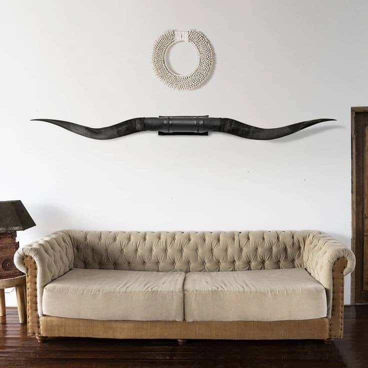 HUGE Real Steer Horn Pair | Traditional Home Décor - Image 3
